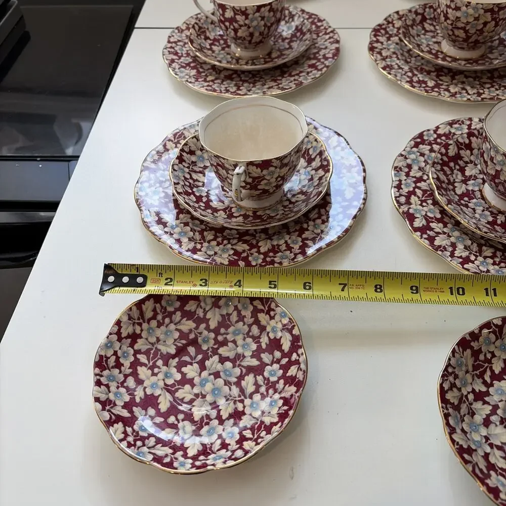 Vintage RARE Royal Albert Chintz Royal Brocade Coffee/Tea Dessert Set 20 Pieces